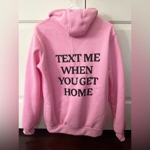 Lonely Ghost ‘Text Me Hoodie-Pink With White’